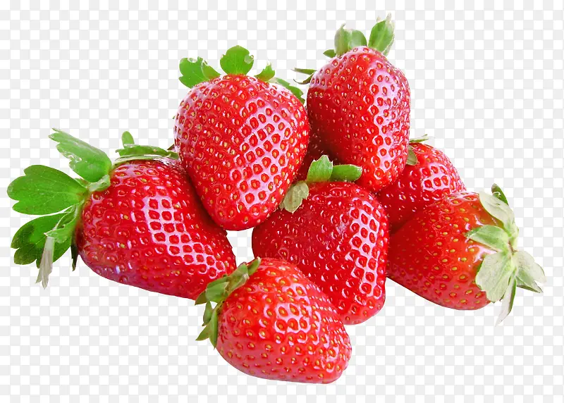 一堆红色草莓