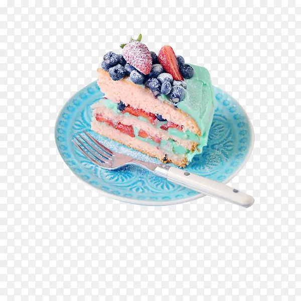 蓝莓草莓蛋糕