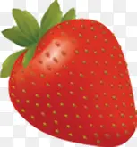 红色卡通新鲜草莓