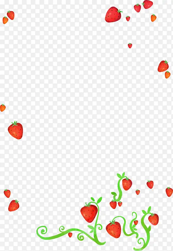 红色草莓卡通设计