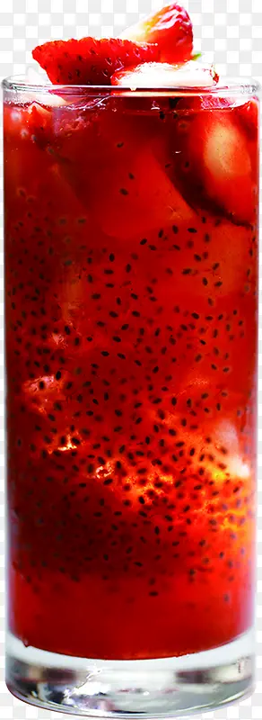 红色草莓饮品中秋