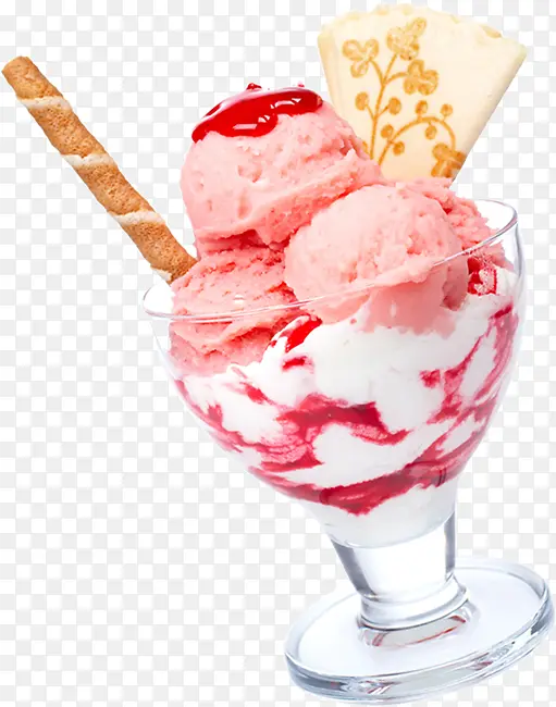 创意摄影夏天的冰激凌草莓
