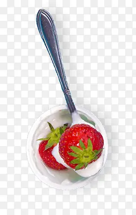 勺子草莓装饰