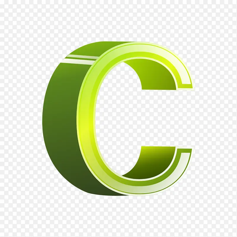 卡通手绘绿色字母CPNG图片素材下载_图片编号ybbgzzxd-免抠素材网