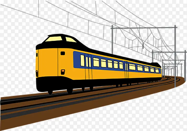 黄色高速列车