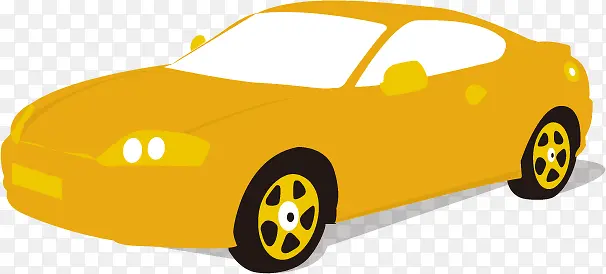 黄色车子图标