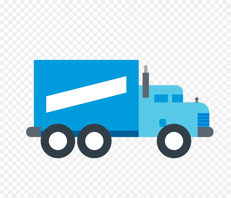 蓝色的运输卡车交通工具