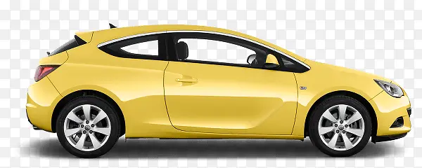 黄色可爱现代汽车