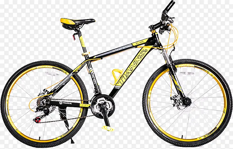 春天黄色清新自行车