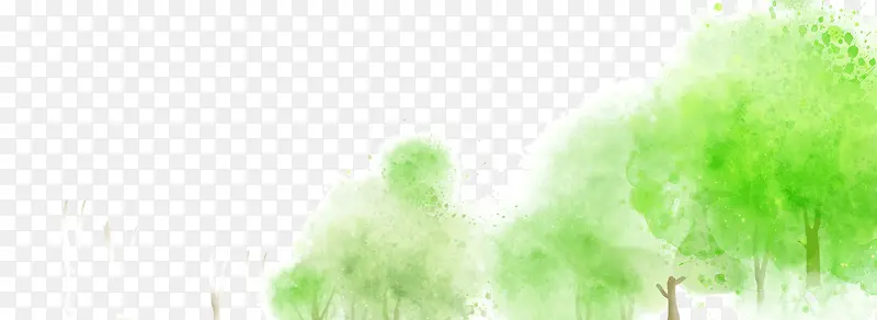 手绘树林