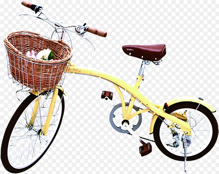 黄色自行车踏青工具