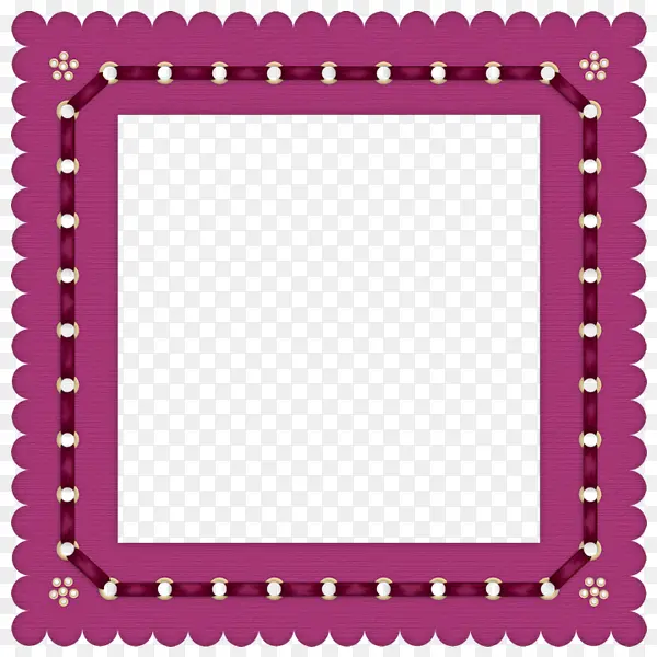 紫色花边边框
