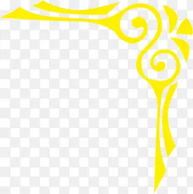 黄色中式花纹边框装饰
