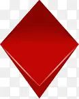方形菱形创意红色