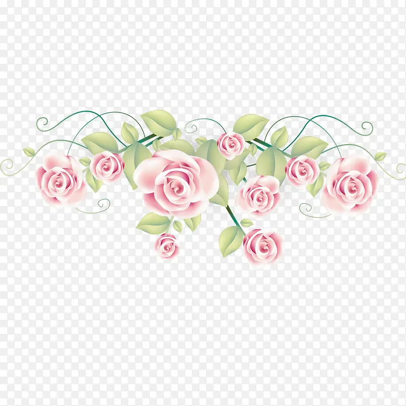浪漫粉色玫瑰免费素材