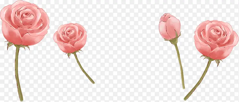 创意合成粉色的烂漫玫瑰