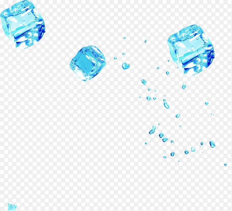 夏日海报设计冰块水珠效果