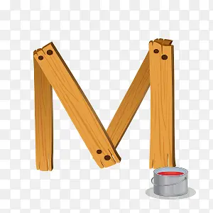 木制字母M