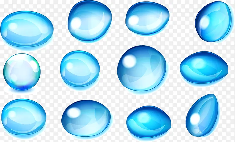 蓝色水滴