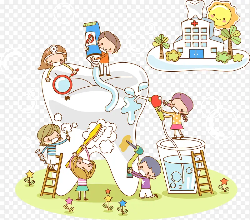 可爱壁纸矢量图