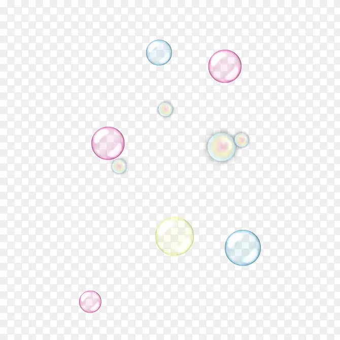 彩色水珠漂浮