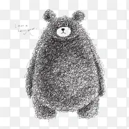 可爱手绘棕熊