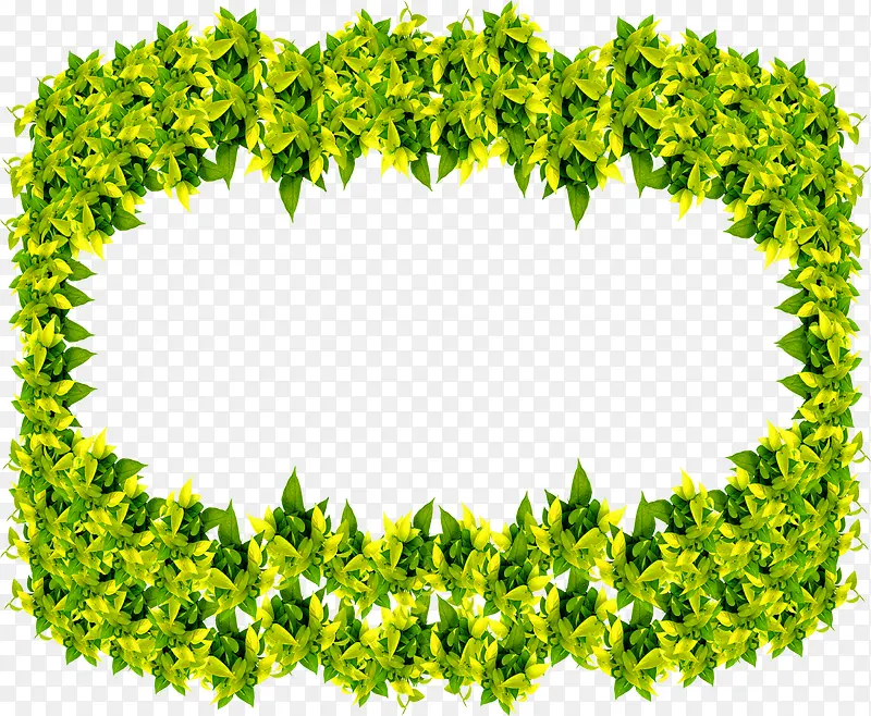 绿色植物卡通树叶效果