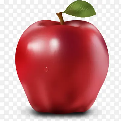 红色苹果水珠装饰