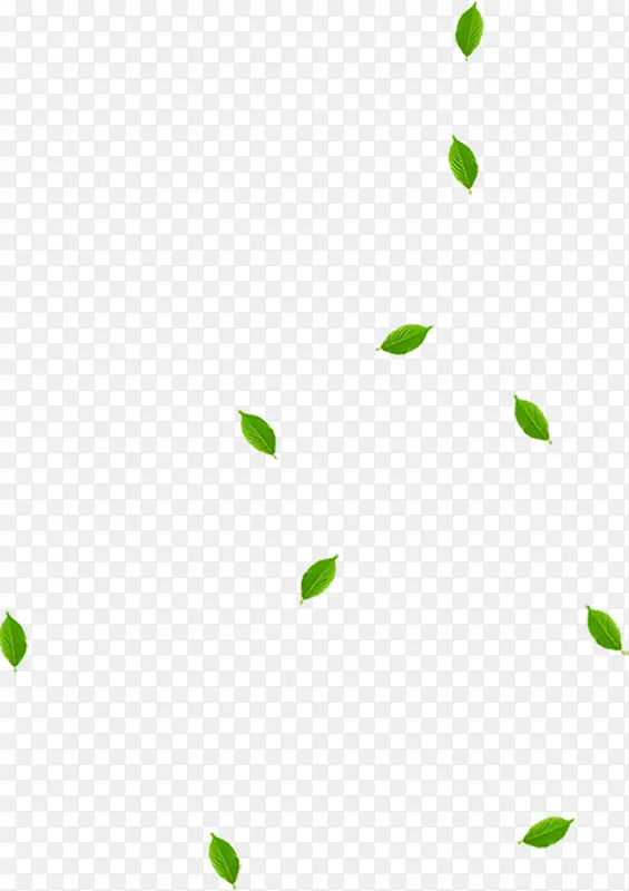 绿色漂浮创意树叶