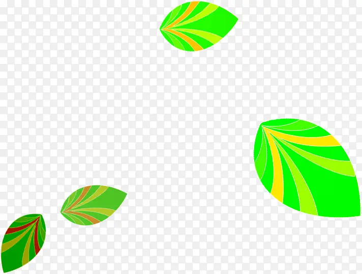 绿色树叶装饰手绘