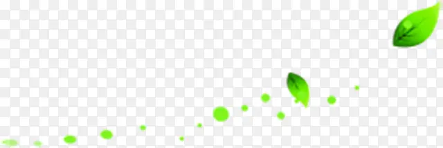 绿色卡通树叶气泡