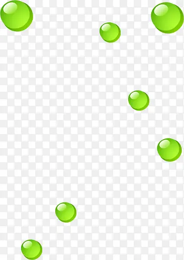 绿色圆形卡通水滴
