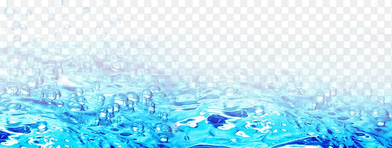 蓝色水滴效果夏日图
