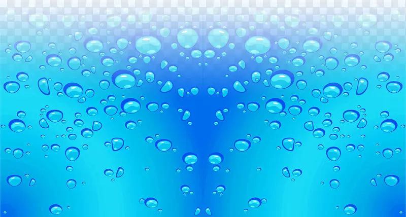 夏日蓝色水滴效果设计