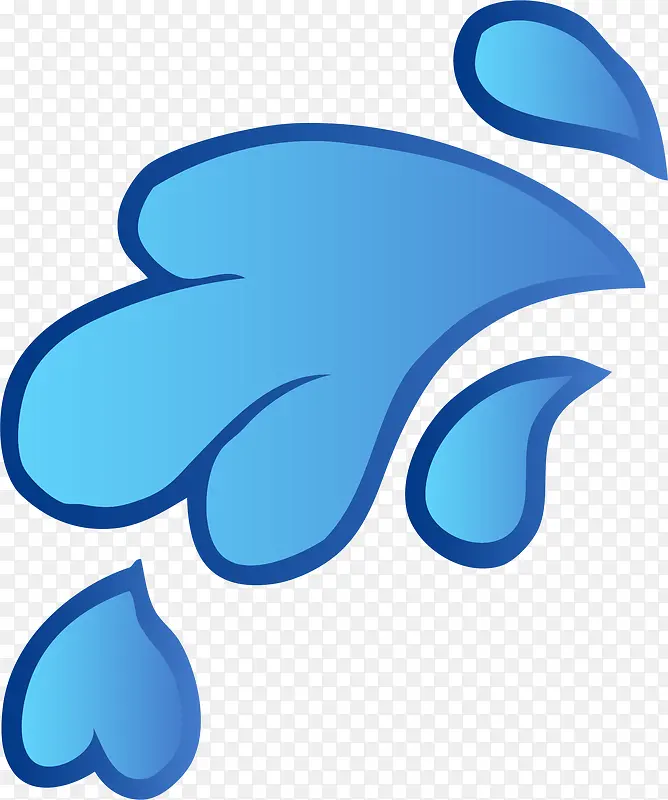 矢量手绘水滴
