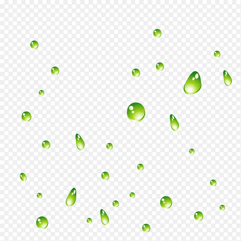 绿色水滴素材矢量图