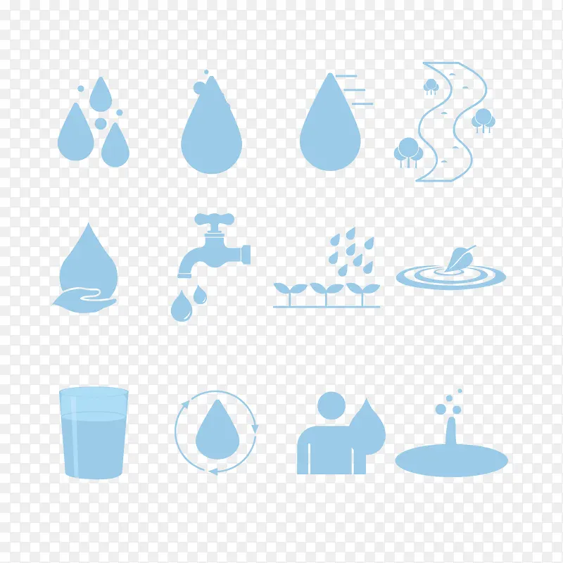 矢量节约用水