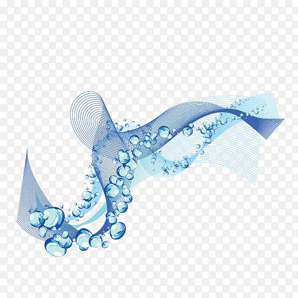 蓝色水纹  水滴  线条