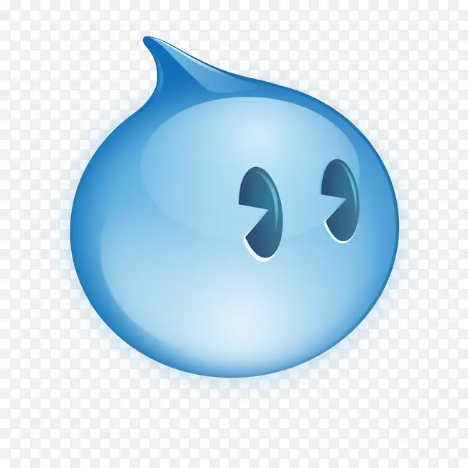 蓝色卡通水滴头像