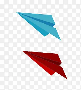 飞机纸飞机红色纸飞机蓝色纸飞机
