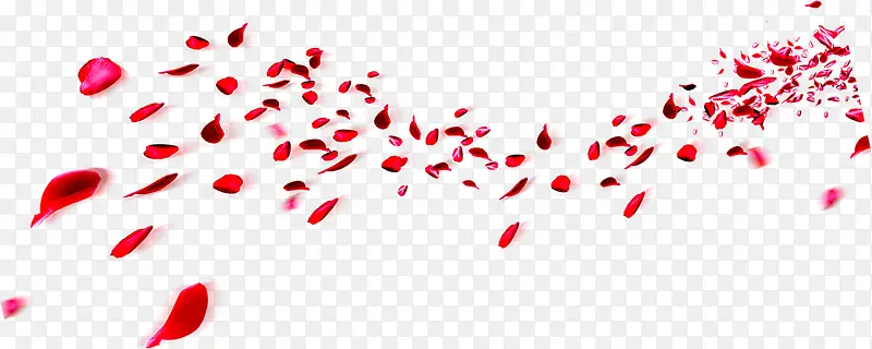 红色婚礼漂浮花瓣