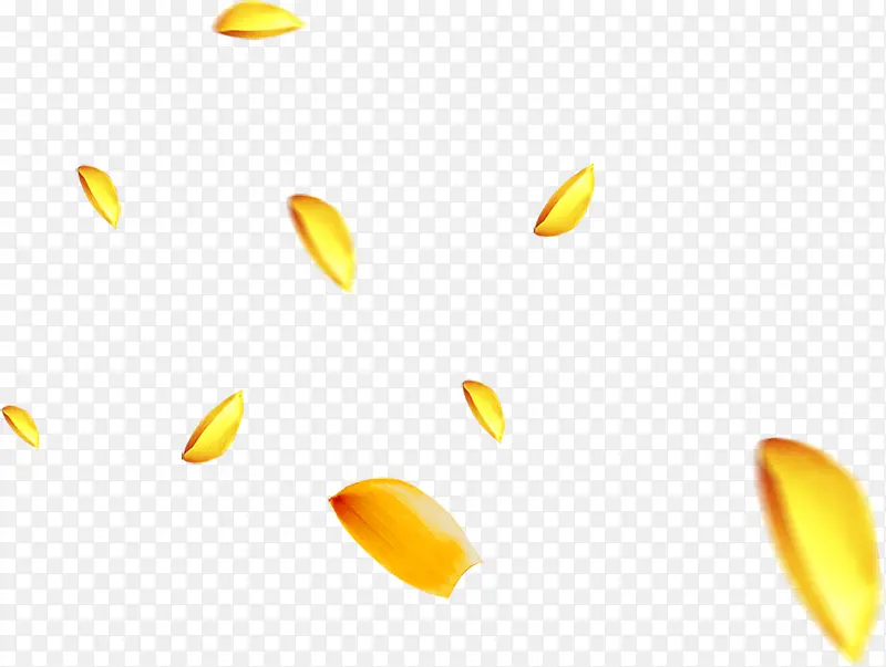 黄色卡通漂浮设计花瓣