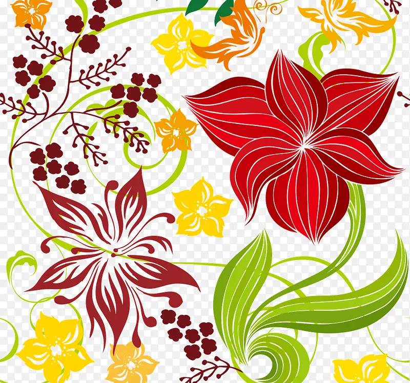 手绘花纹底纹