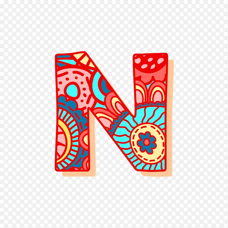 花纹字母N
