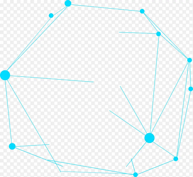 蓝色清新线条不规则图形