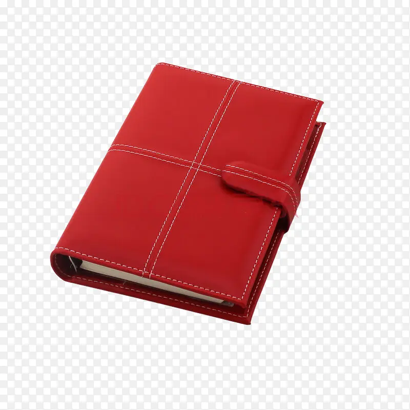 红色代扣字笔记本