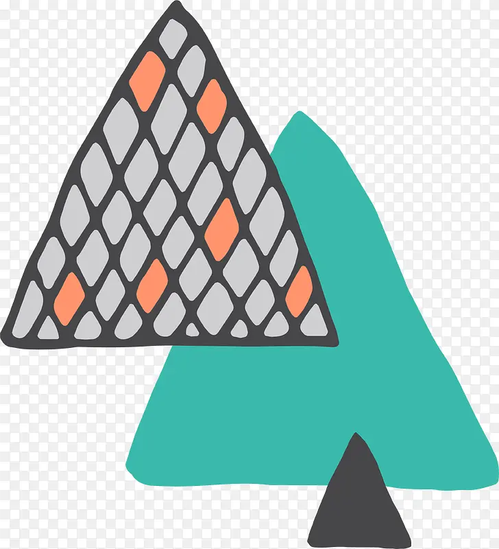 个性几何三角形客厅装饰画