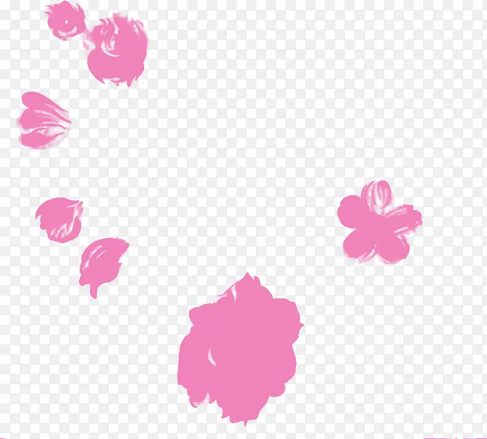 中秋节水彩粉色花朵