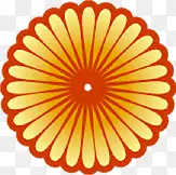 黄色展开花瓣展板素材