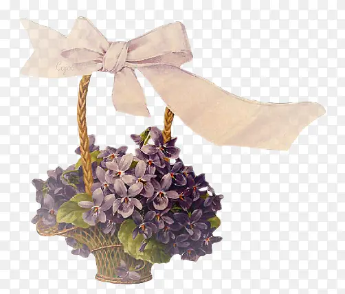 古典紫色花篮